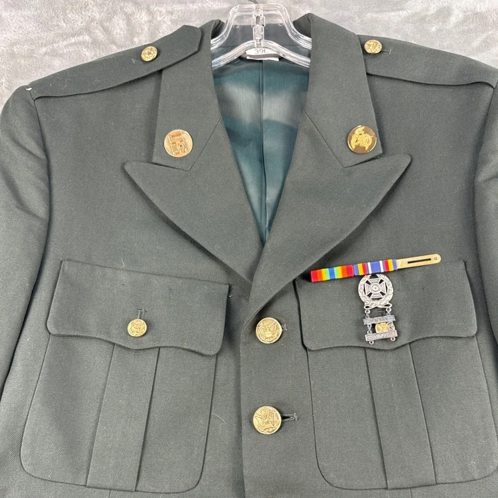 Collectible US Army Class A Dress Uniform Jacket 39L Pants 34R Green DSCP Set